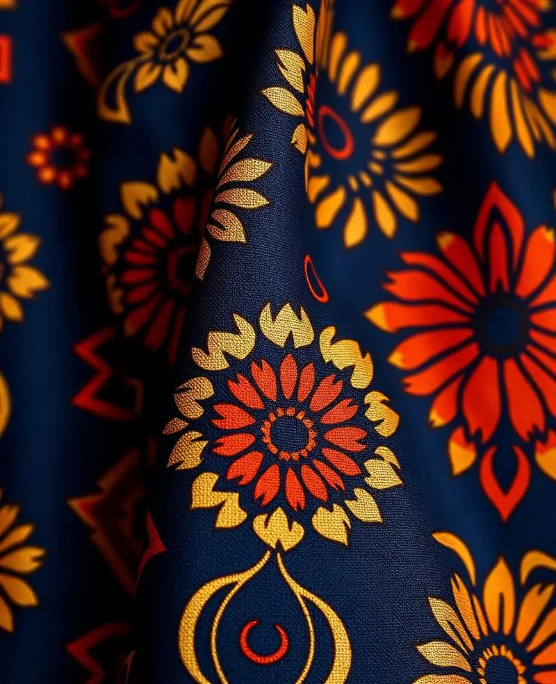 Ankara fabric bolts stacked in the Omari workroom in Lagos